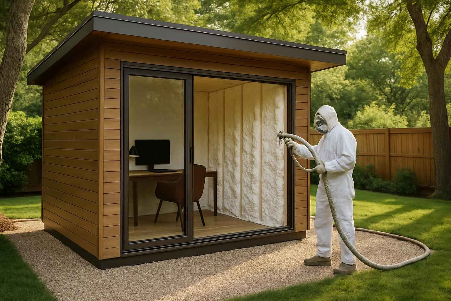 Backyard Office Foam Service in Doss TX