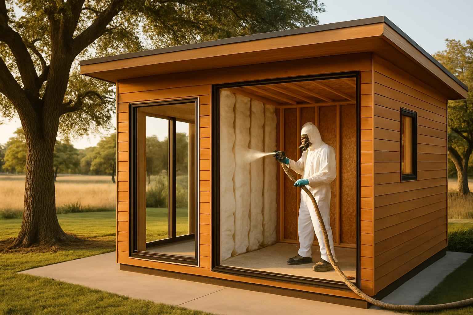 Backyard Office Foam Service in Sisterdale TX