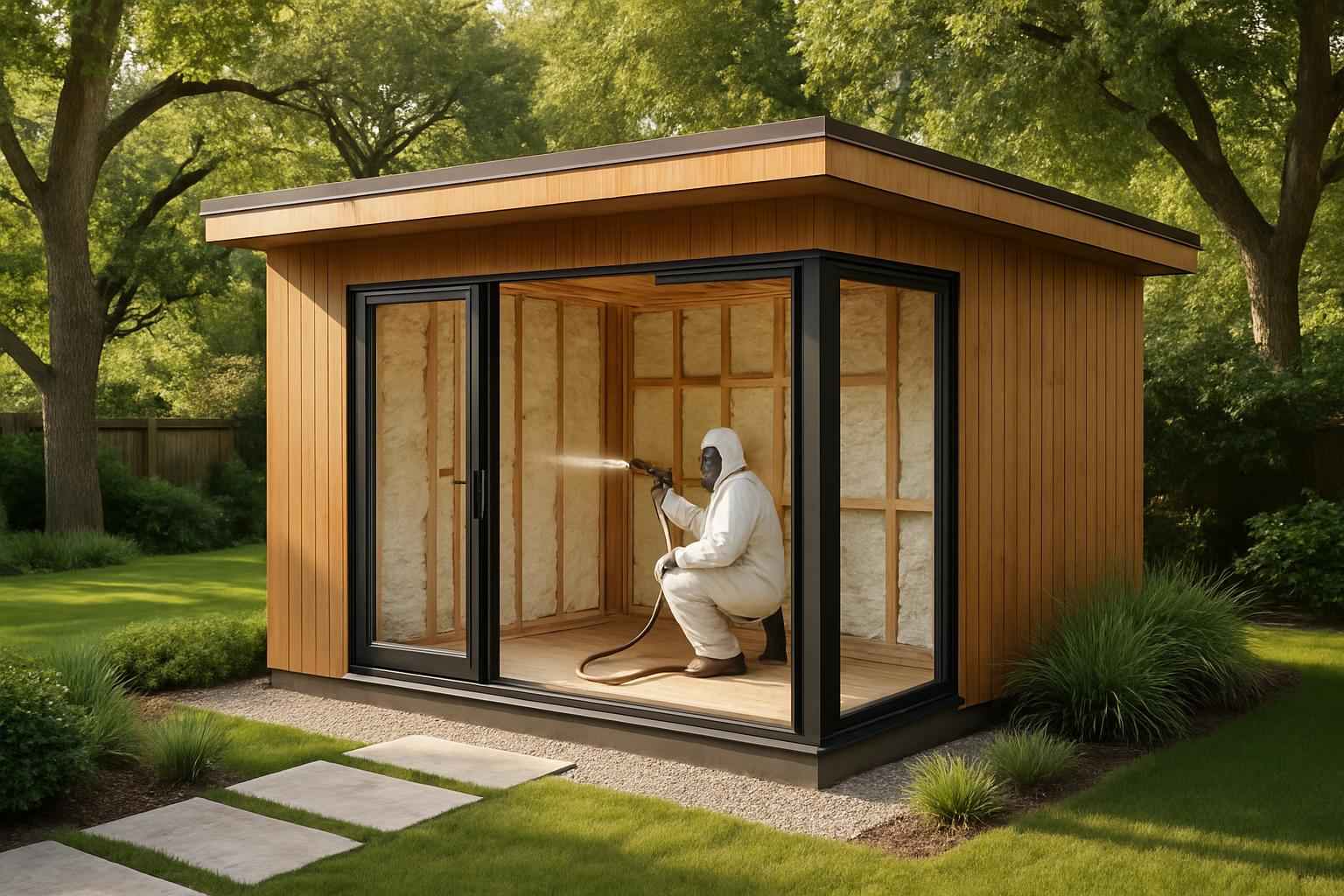 Backyard Office Foam Service in Waring TX