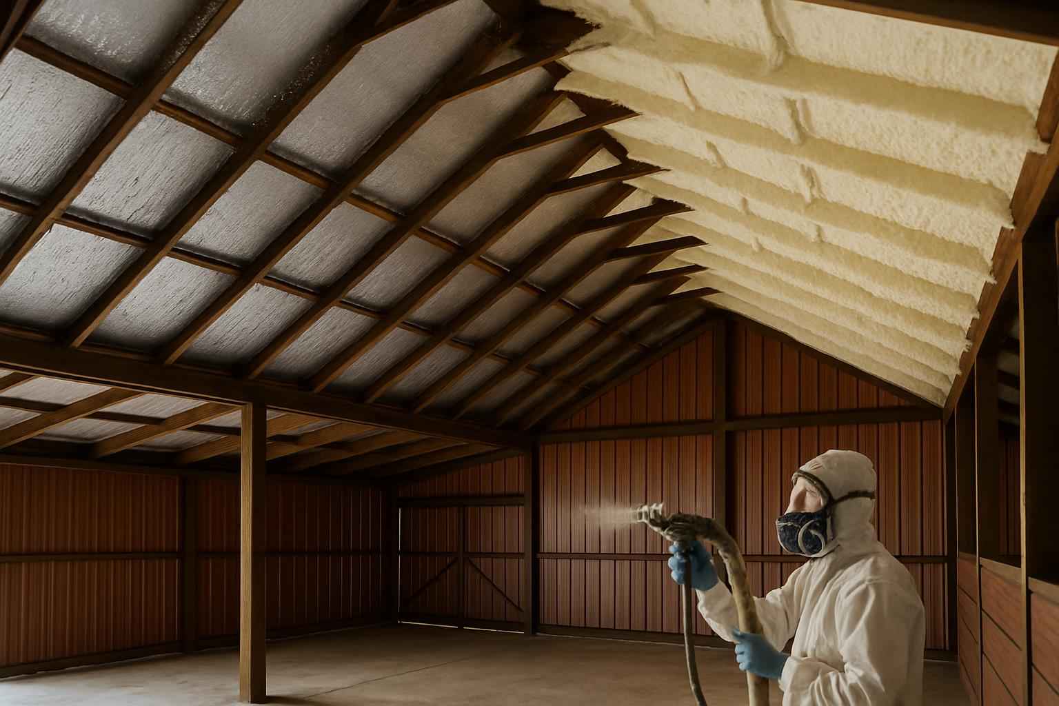 Barn Condensation Control Foam in Center Point TX