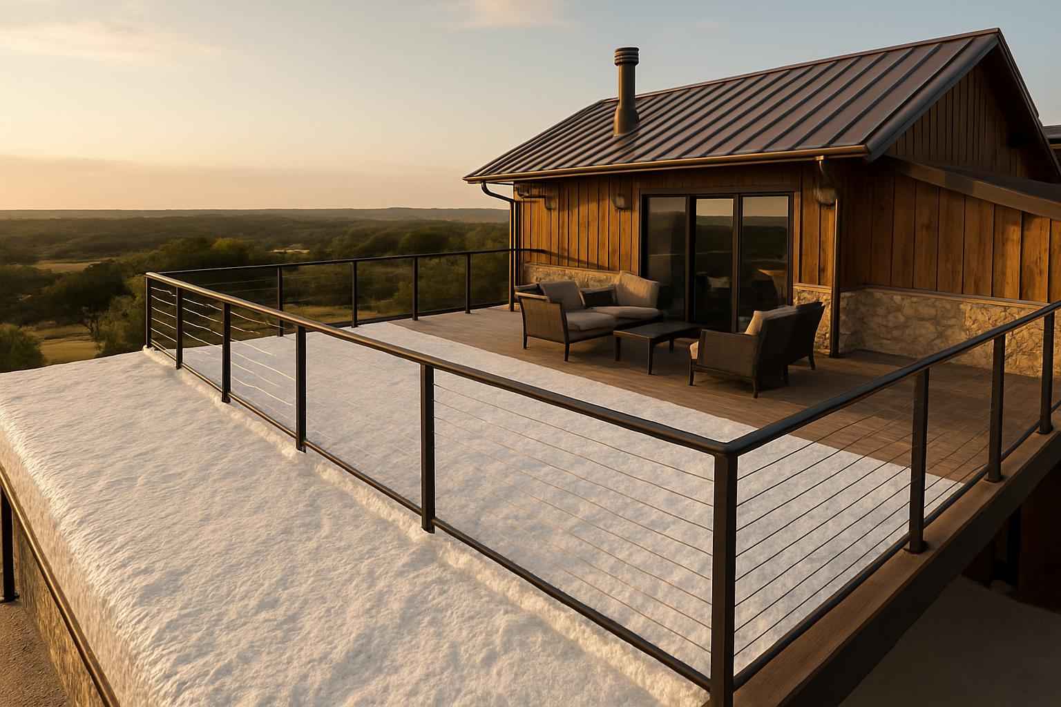 Barndominium Roof Deck Foam in Sisterdale TX