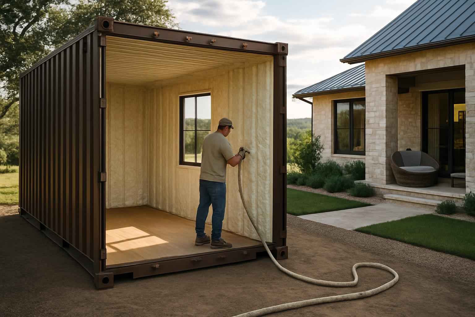 Container Retrofit Insulation in Sisterdale TX