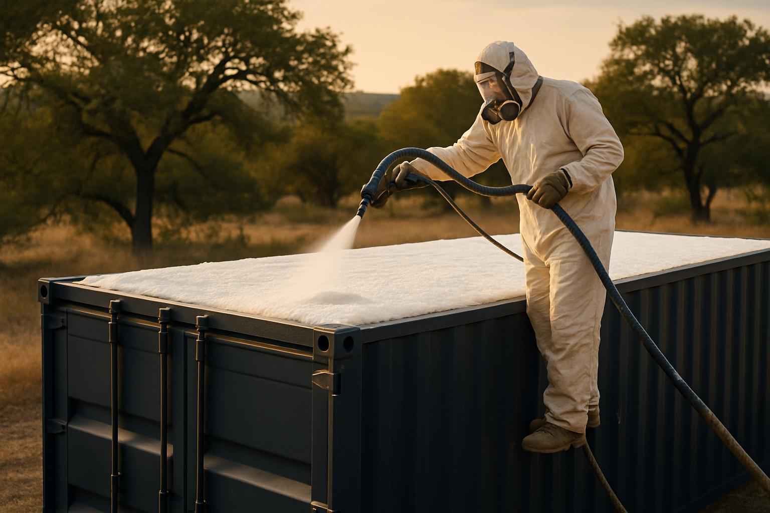Container Roof Foam Installer in Blanco TX