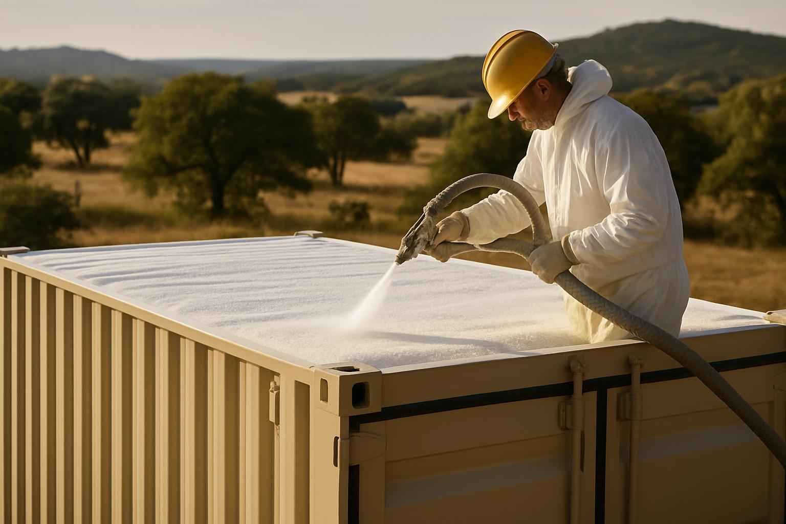Container Roof Foam Installer in Center Point TX