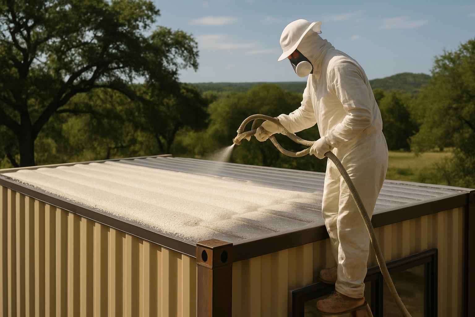 Container Roof Foam Installer in Comfort TX