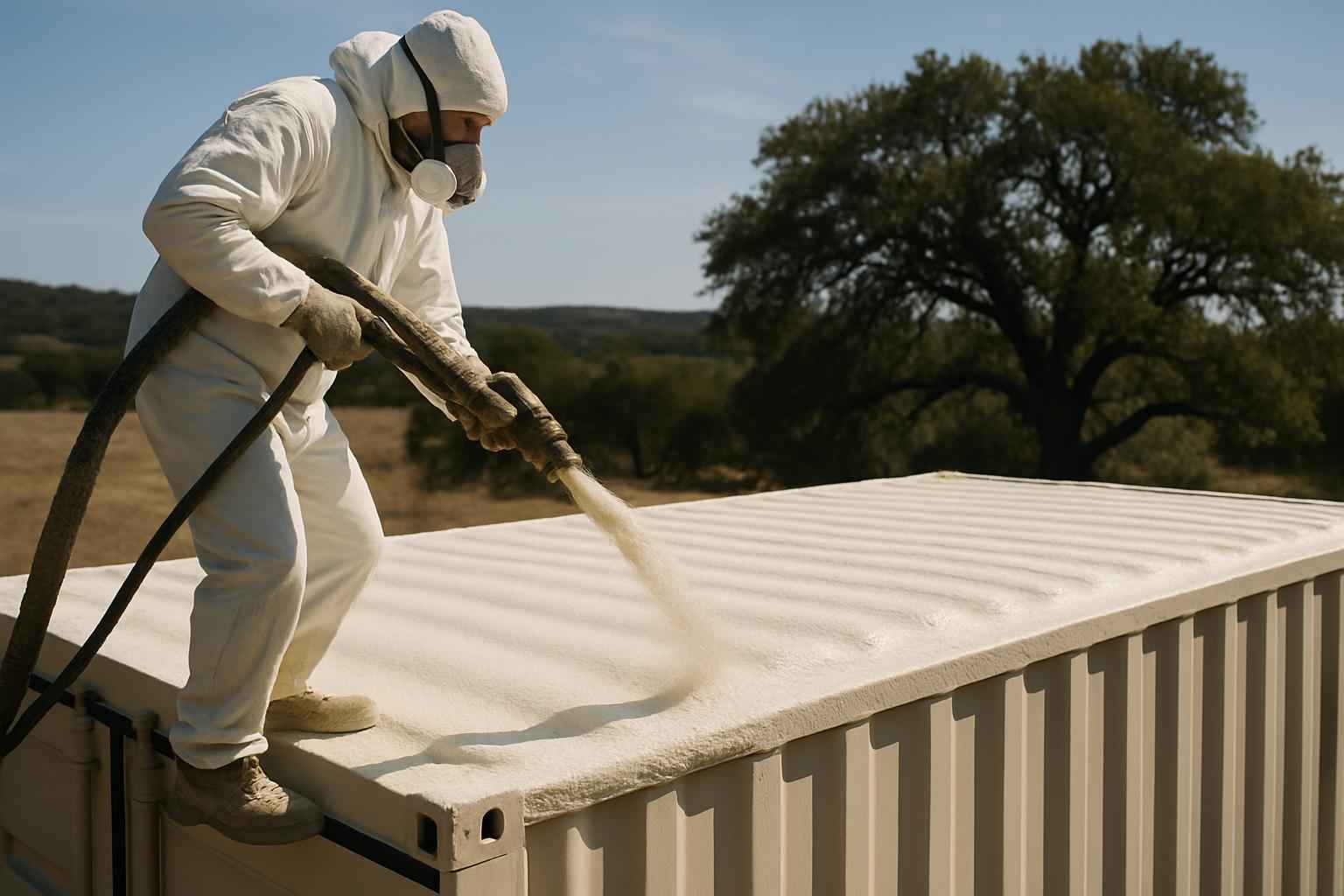 Container Roof Foam Installer in Doss TX