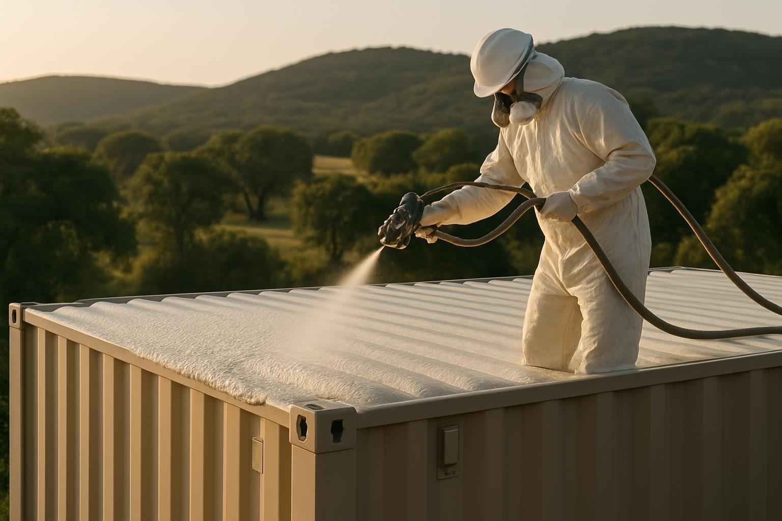 Container Roof Foam Installer in Ingram TX