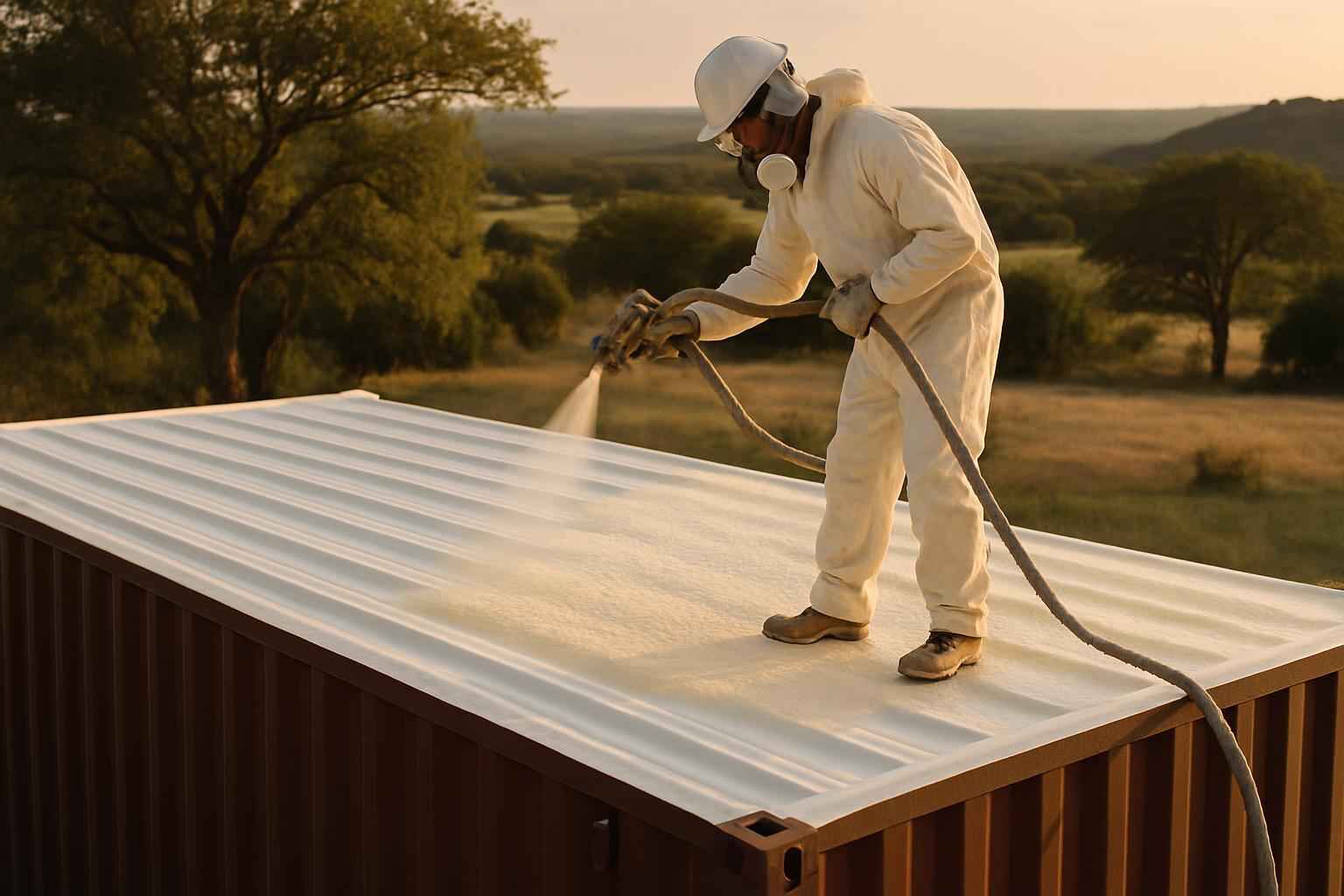 Container Roof Foam Installer in Johnson City TX
