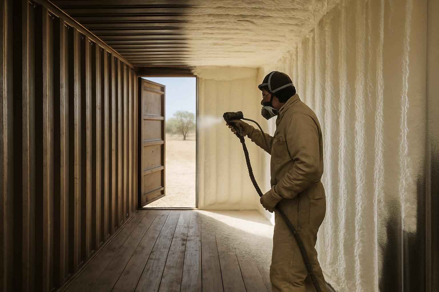 Container Wall Foam Service in Johnson City TX