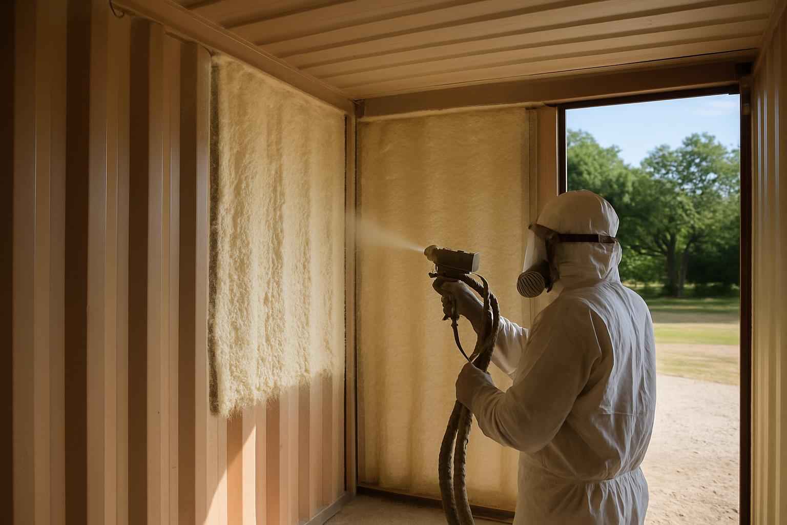 Container Wall Foam Service in Waring TX