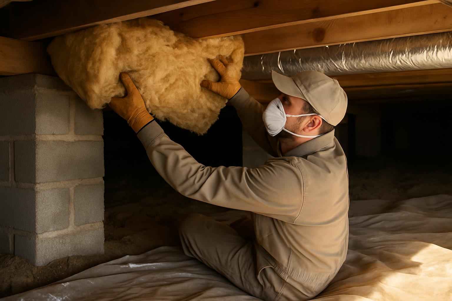 Crawl Space Insulation Repair in Waring TX