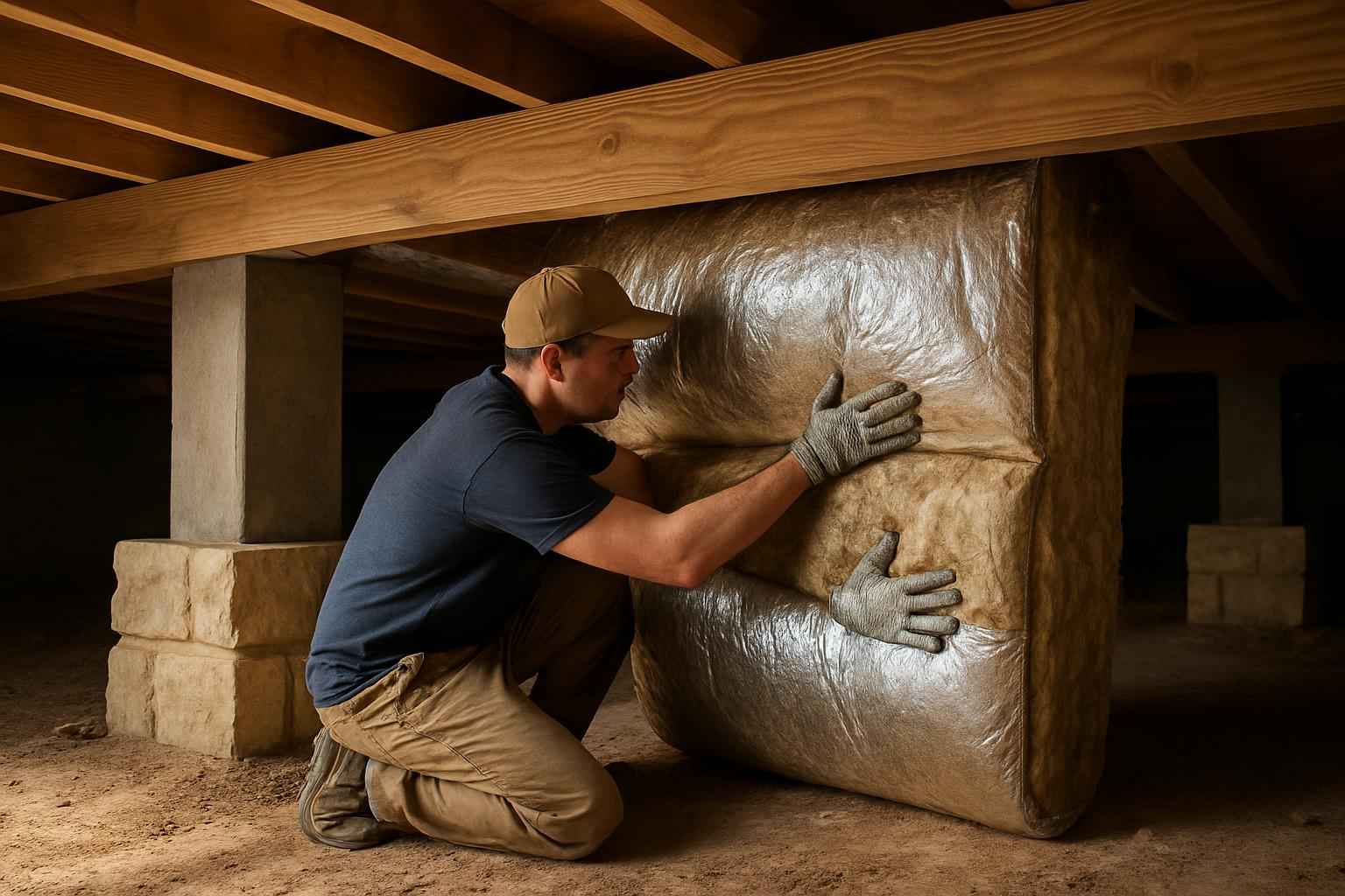 Crawl Space Retrofit Insulation in Center Point TX