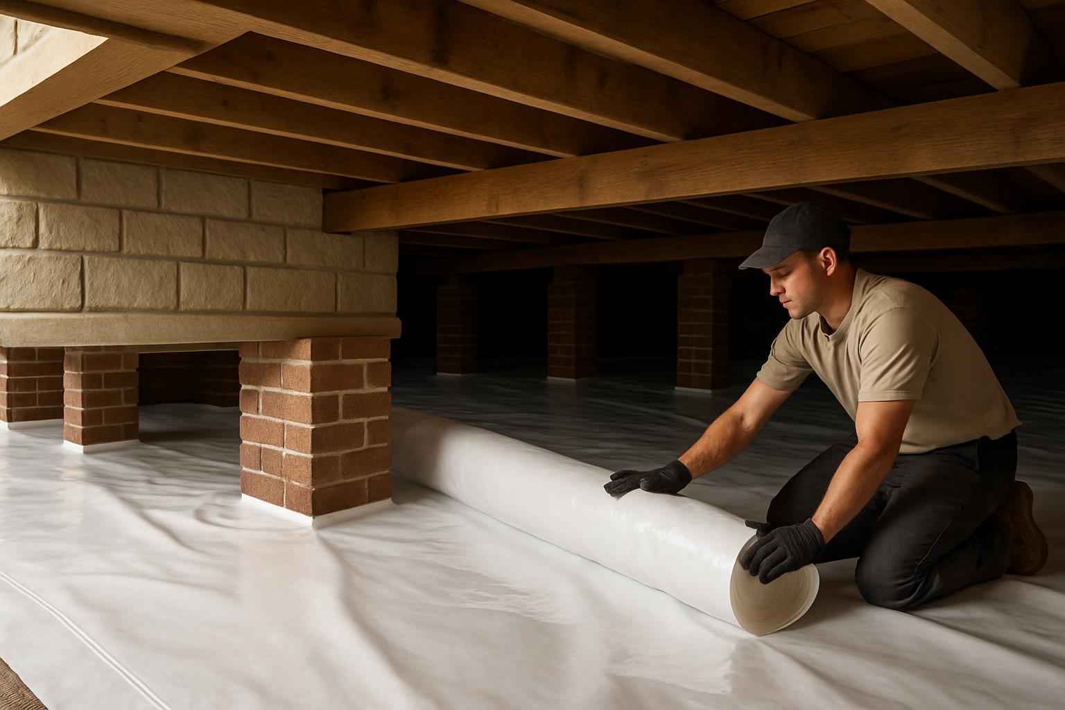 Crawl Space Vapor Barrier Installation in Blanco TX