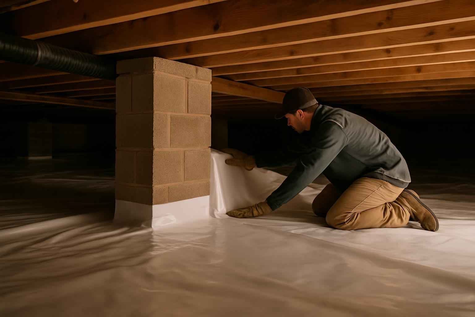 Crawl Space Vapor Barrier Installation in Camp Verde TX