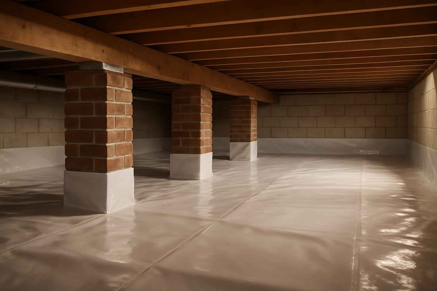 Crawl Space Vapor Barrier Installation in Center Point TX