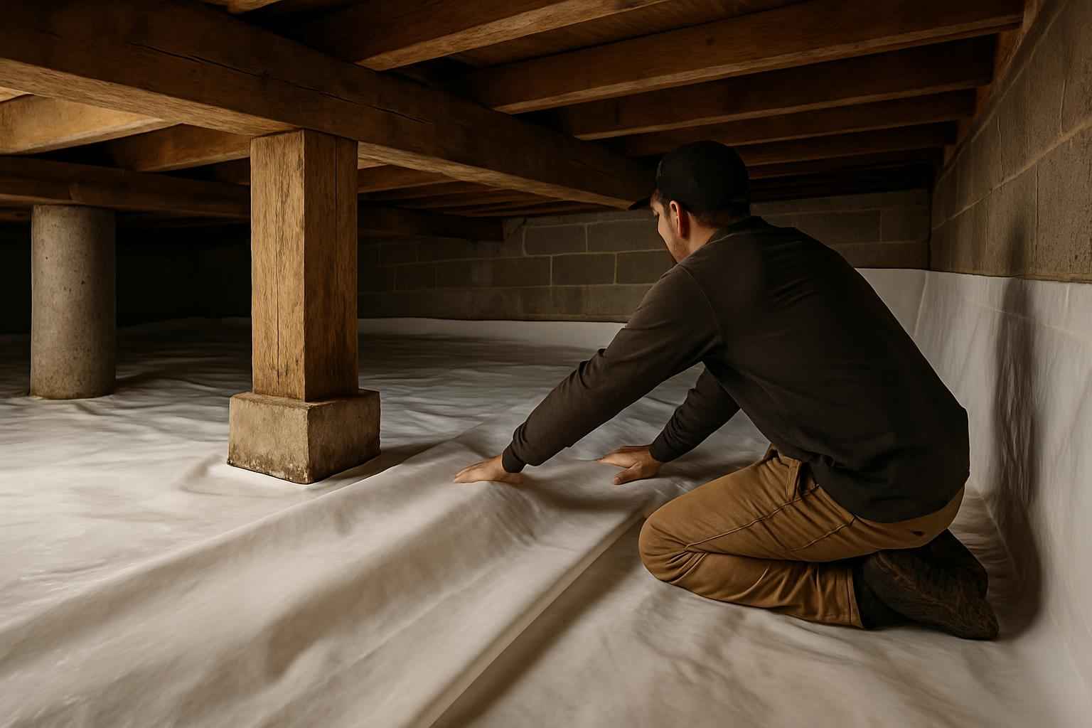 Crawl Space Vapor Barrier Installation in Doss TX