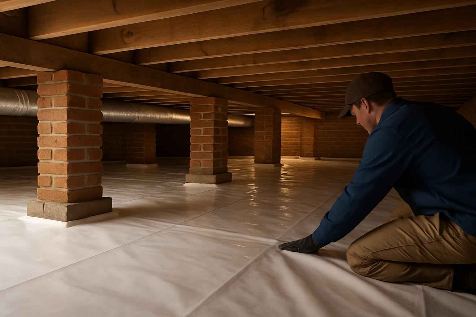 Crawl Space Vapor Barrier Installation in Harper TX