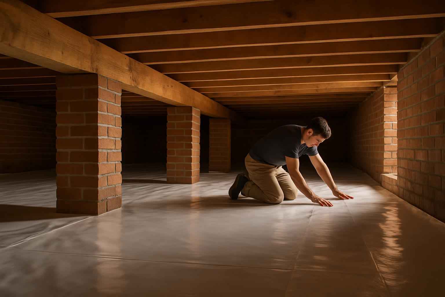 Crawl Space Vapor Barrier Installation in Johnson City TX