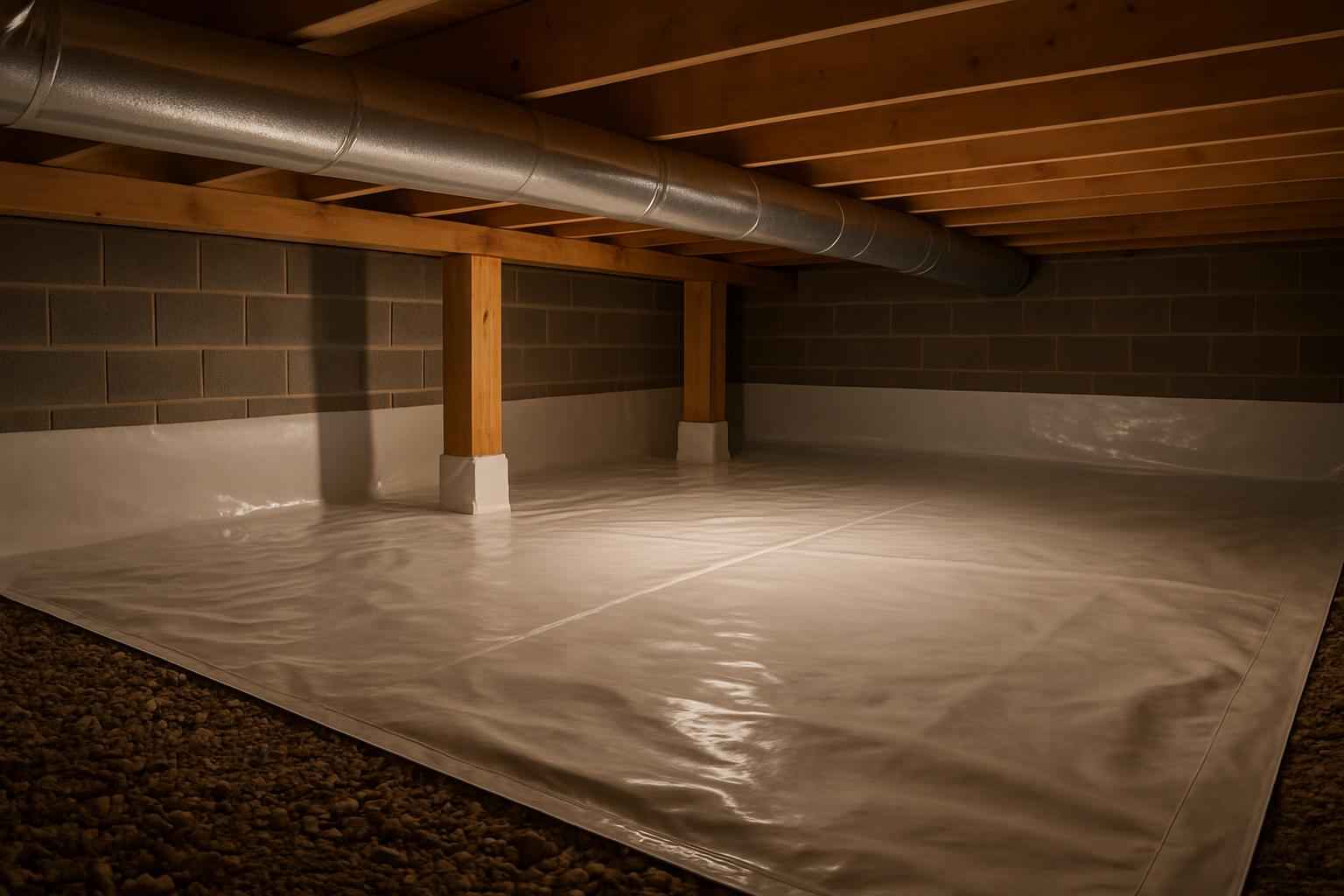 Crawl Space Vapor Barrier Installation in Waring TX