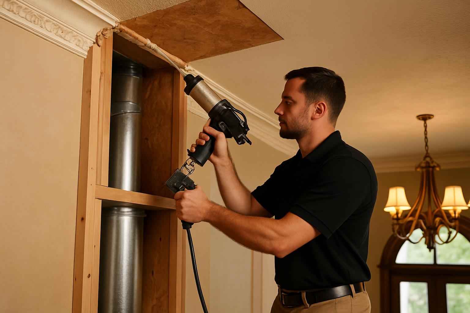 Duct Chase Air Seal Service in Center Point TX