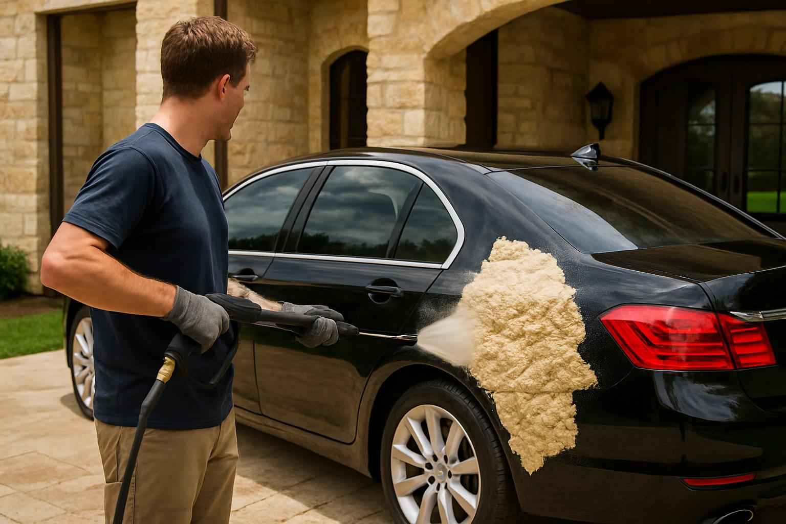 Spray Foam Overspray Removal in Waring TX
