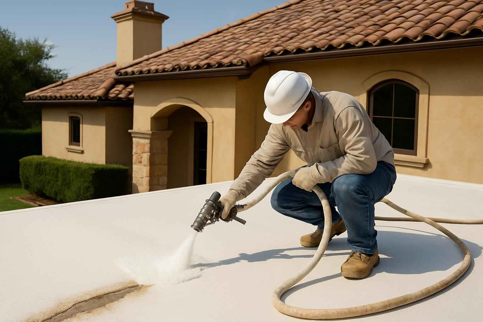 Foam Roof Leak Repair Service in Doss TX