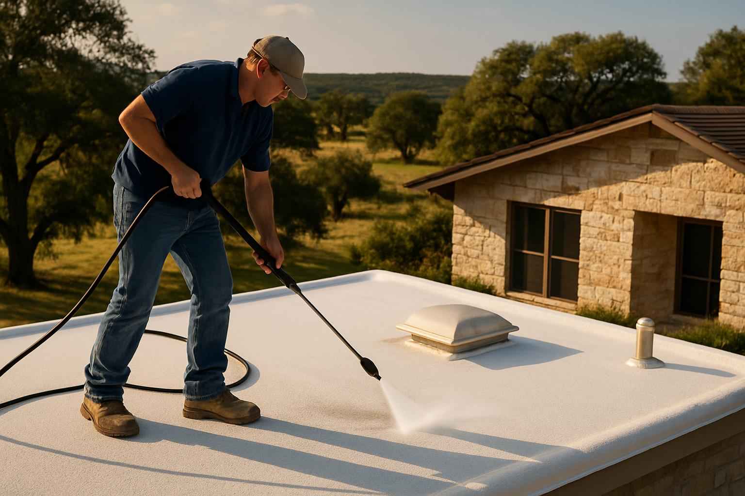 Foam Roof Maintenance Service in Harper TX