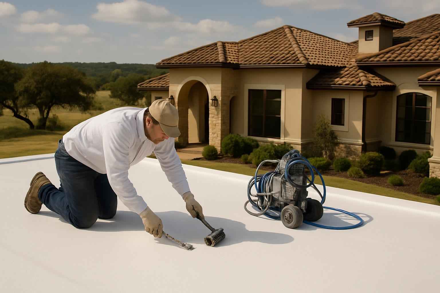 Foam Roof Maintenance Service in Kendalia TX