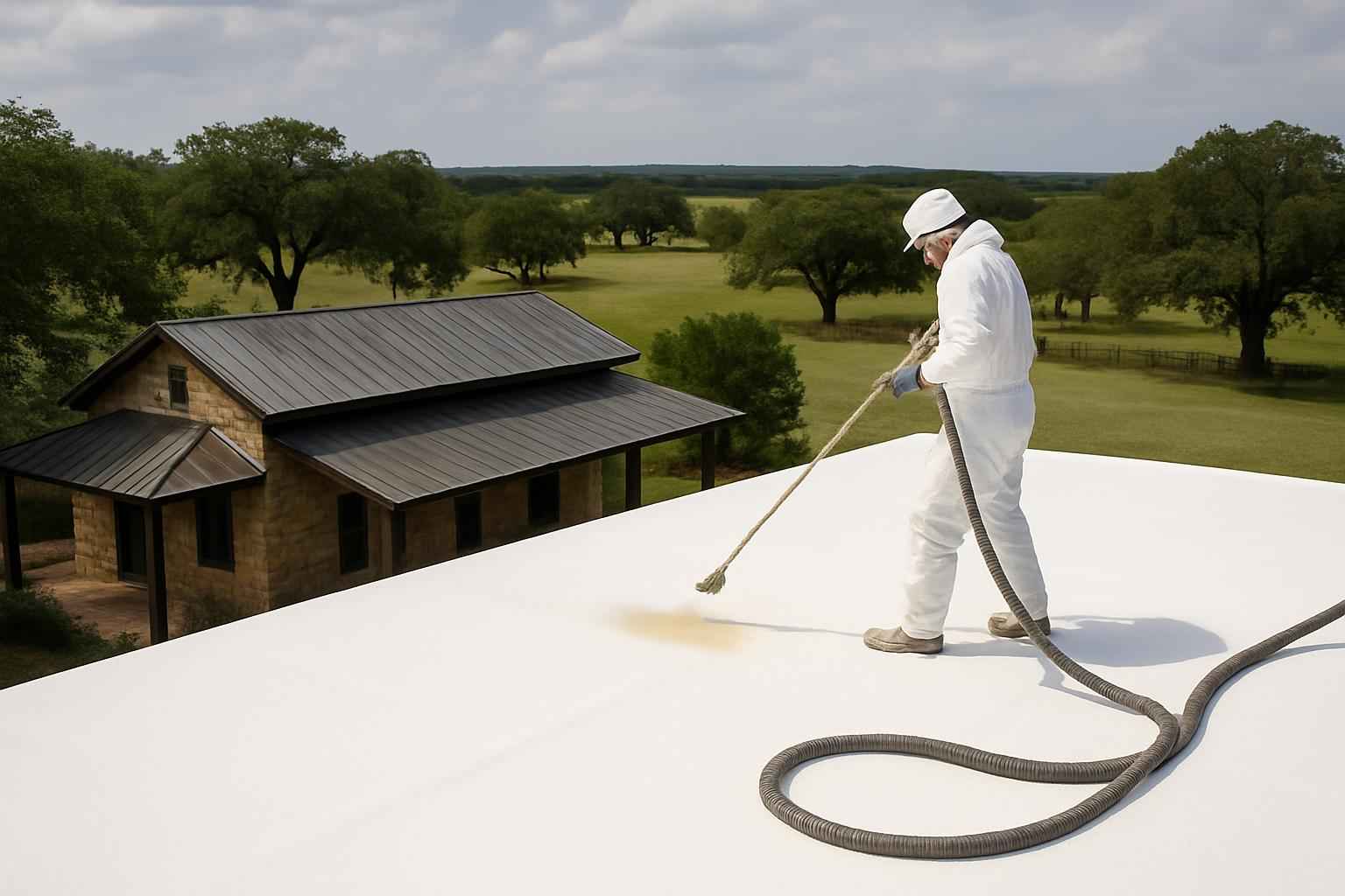 Foam Roof Recoat Company in Waring TX