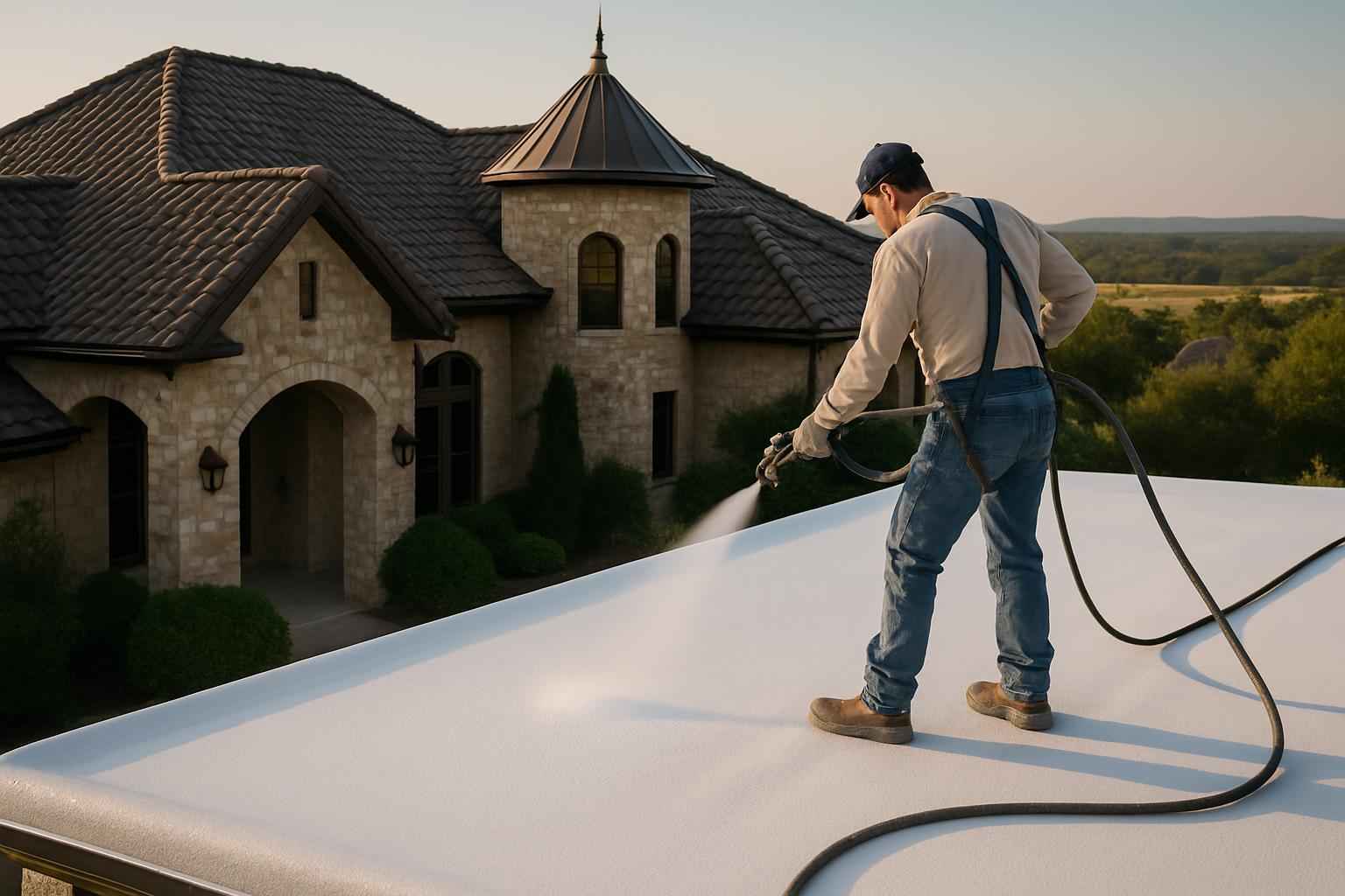 Foam Roof Recoat Company Near Me in Center Point TX