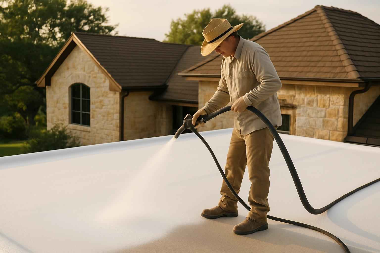 Foam Roof Recoat Company Near Me in Comfort TX