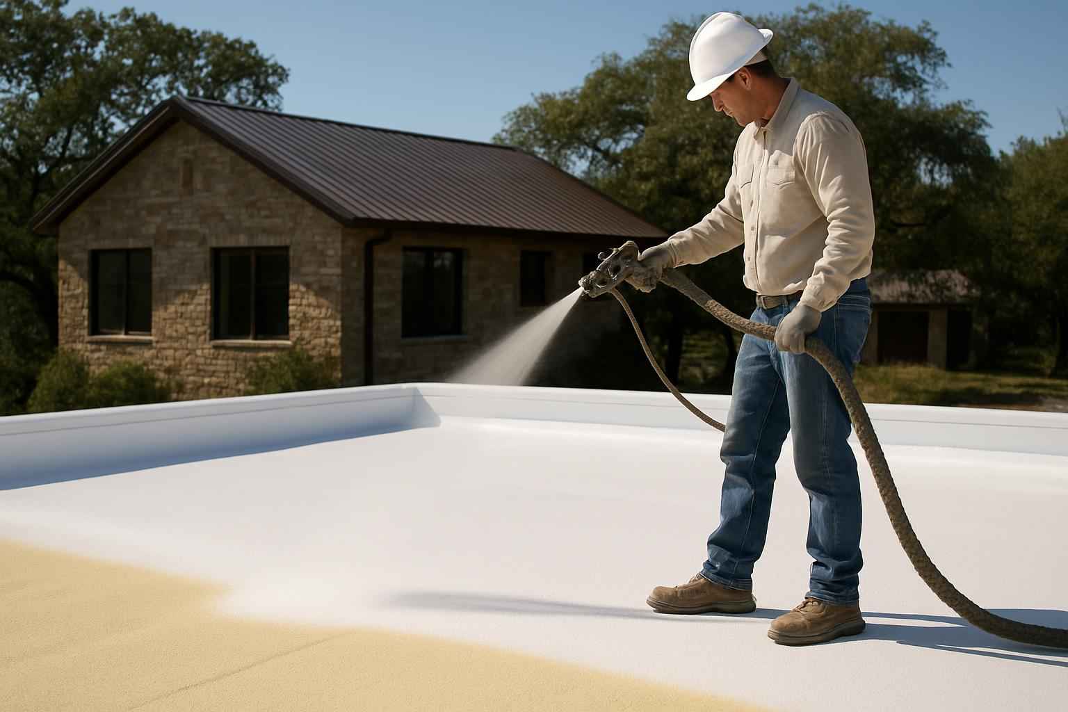 Foam Roof Recoat Company Near Me in Harper TX
