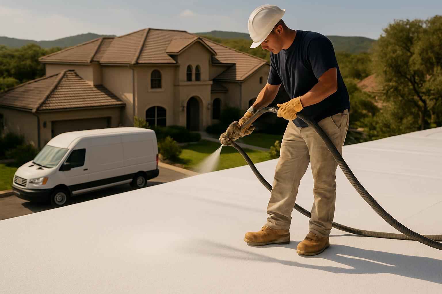 Foam Roof Recoat Company Near Me in Ingram TX