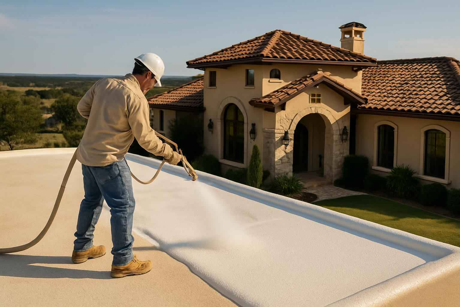 Foam Roof Recoat Company Near Me in Waring TX