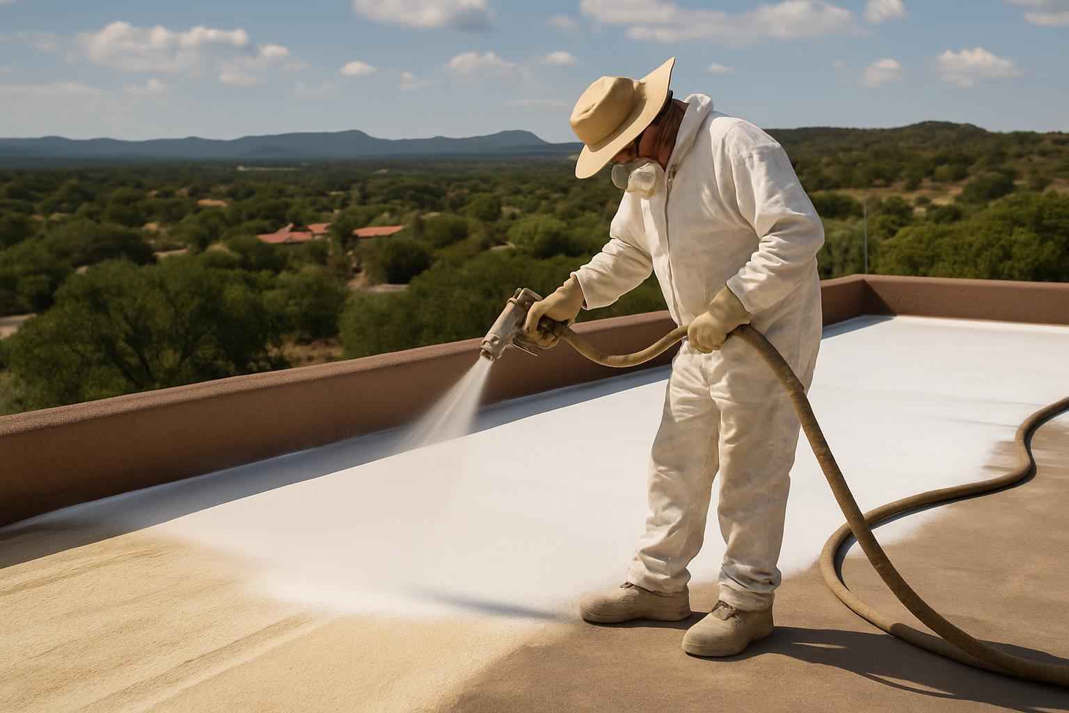 Foam Roof Recoat Maintenance in Camp Verde TX