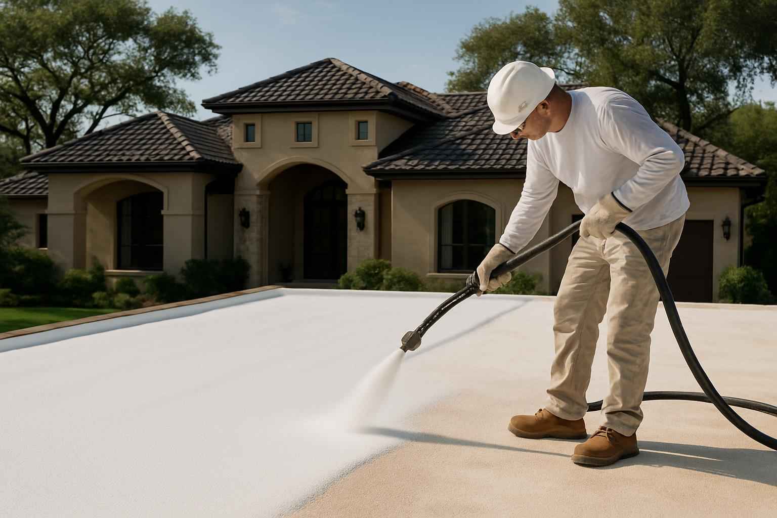 Foam Roof Recoat Maintenance in Comfort TX