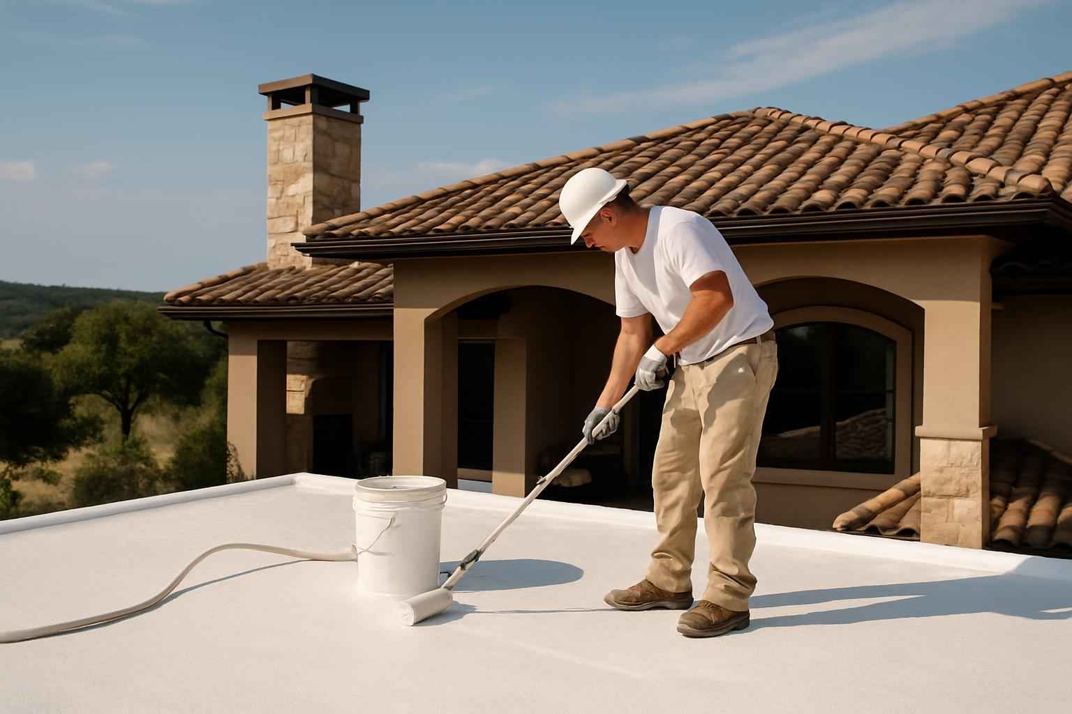 Foam Roof Recoat Maintenance in Harper TX