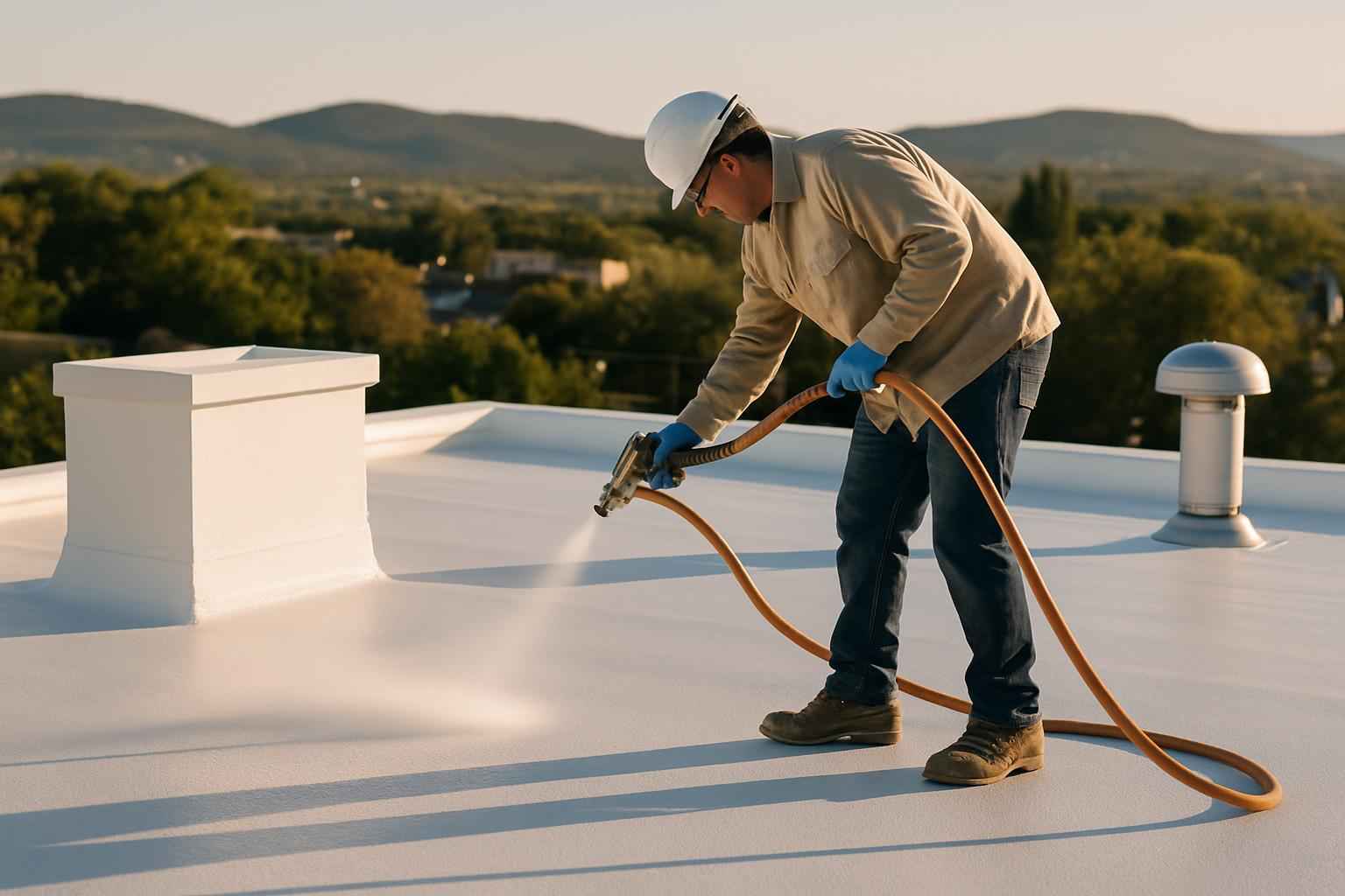 Foam Roof Recoat Maintenance in Johnson City TX