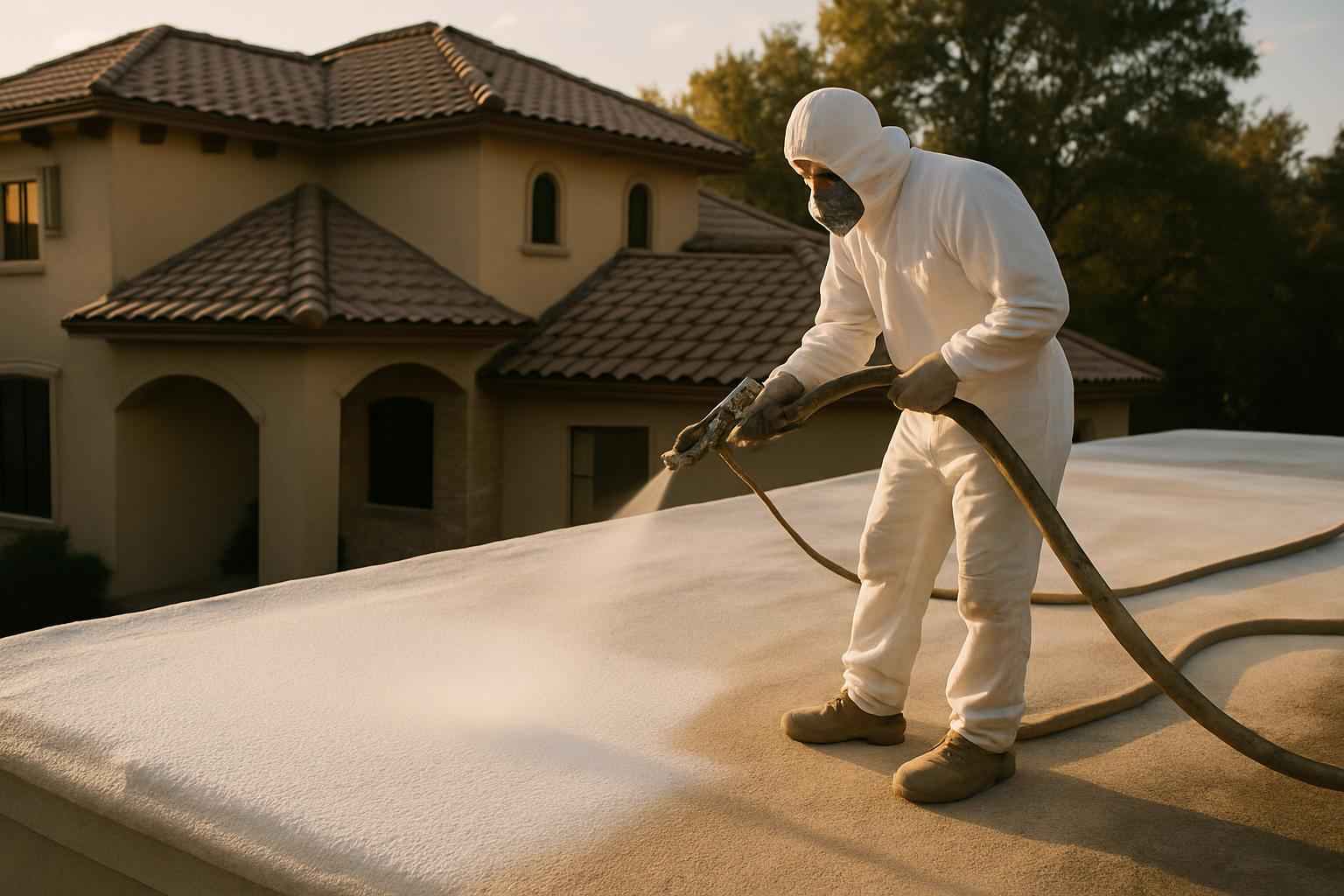 Foam Roof Recoat Maintenance in Waring TX