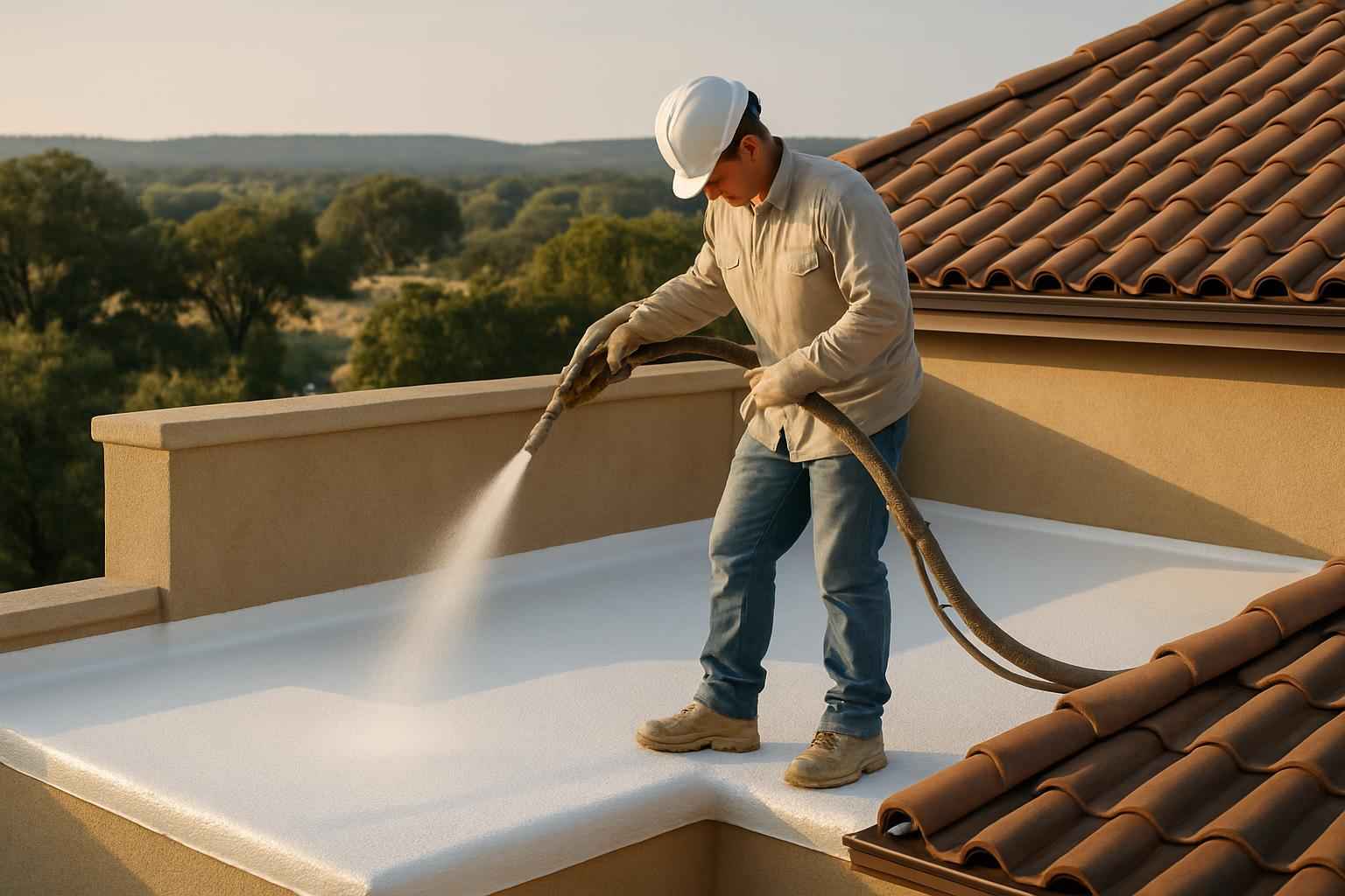 Foam Roof Restoration Contractor in Center Point TX
