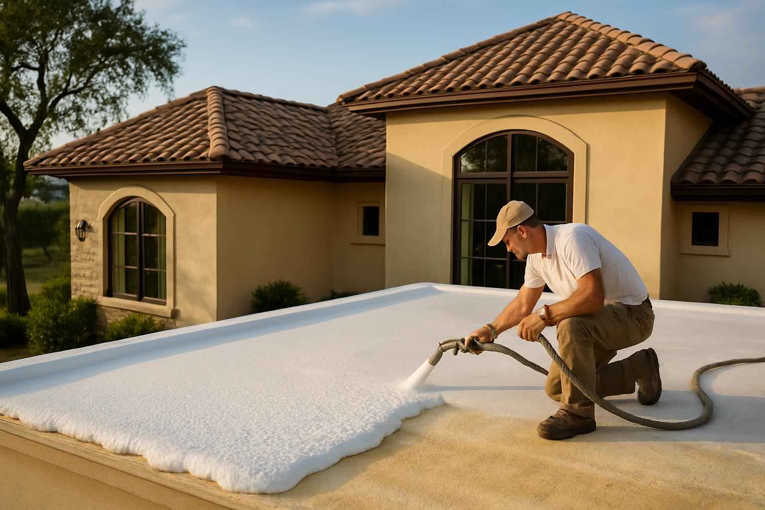 Foam Roof Restoration Contractor in Waring TX