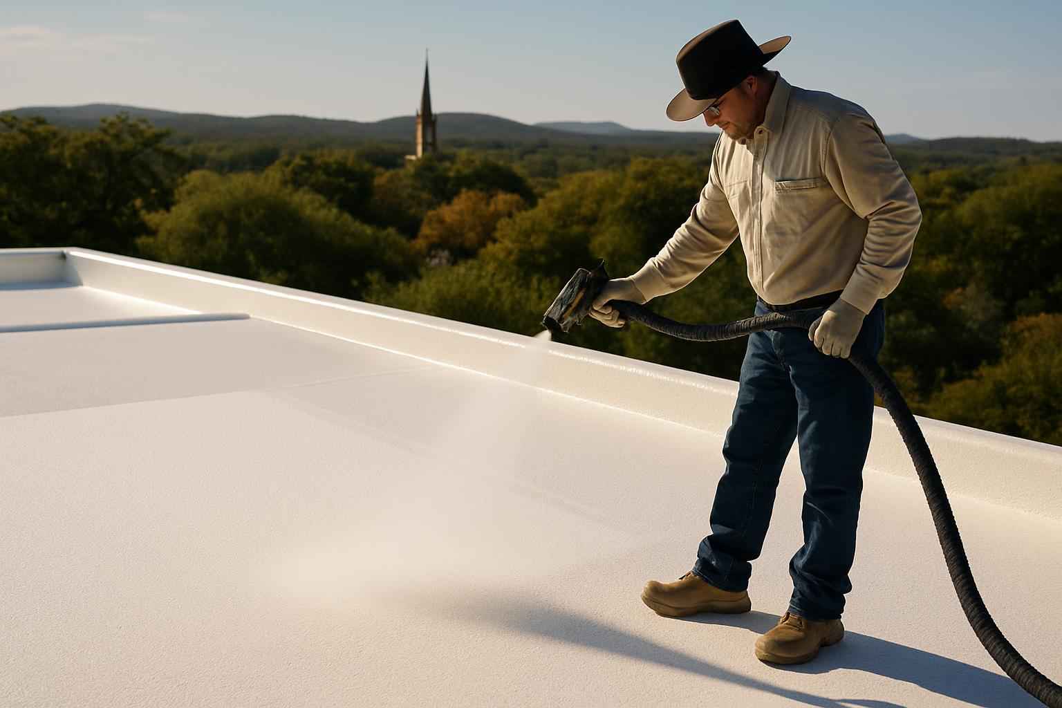 Foam Roof UV Protection Service in Comfort TX