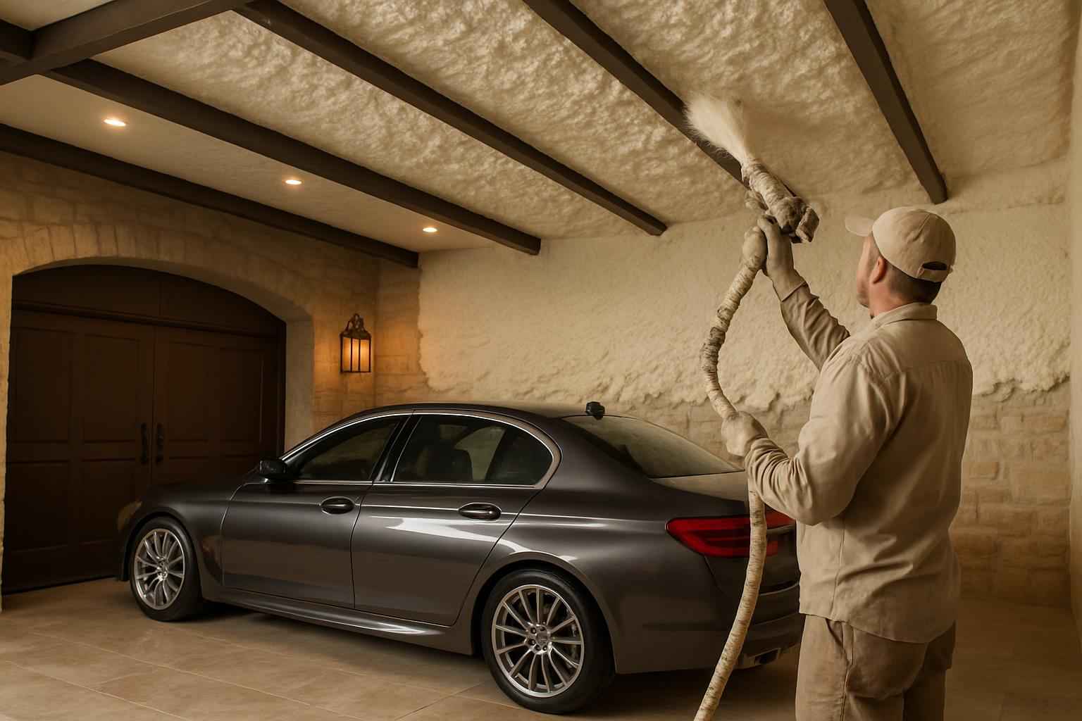 Garage Ceiling Foam Service in Ingram TX
