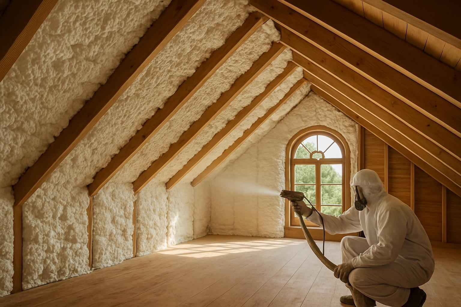 Open Cell Attic Insulation in Waring TX