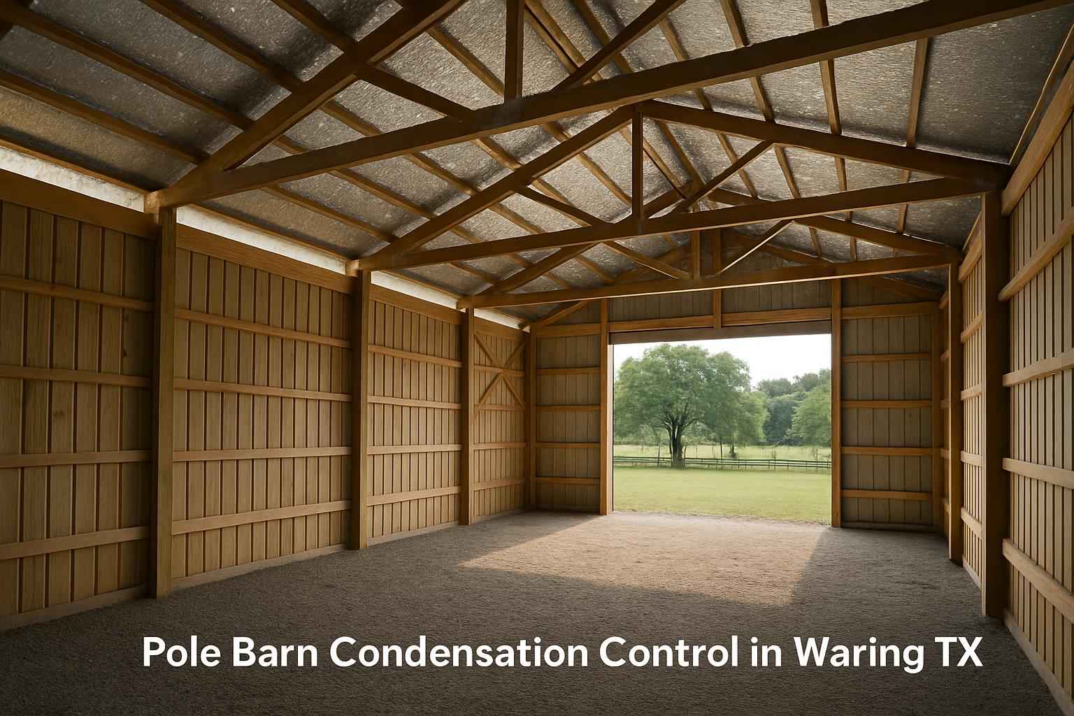 Pole Barn Condensation Control in Waring TX