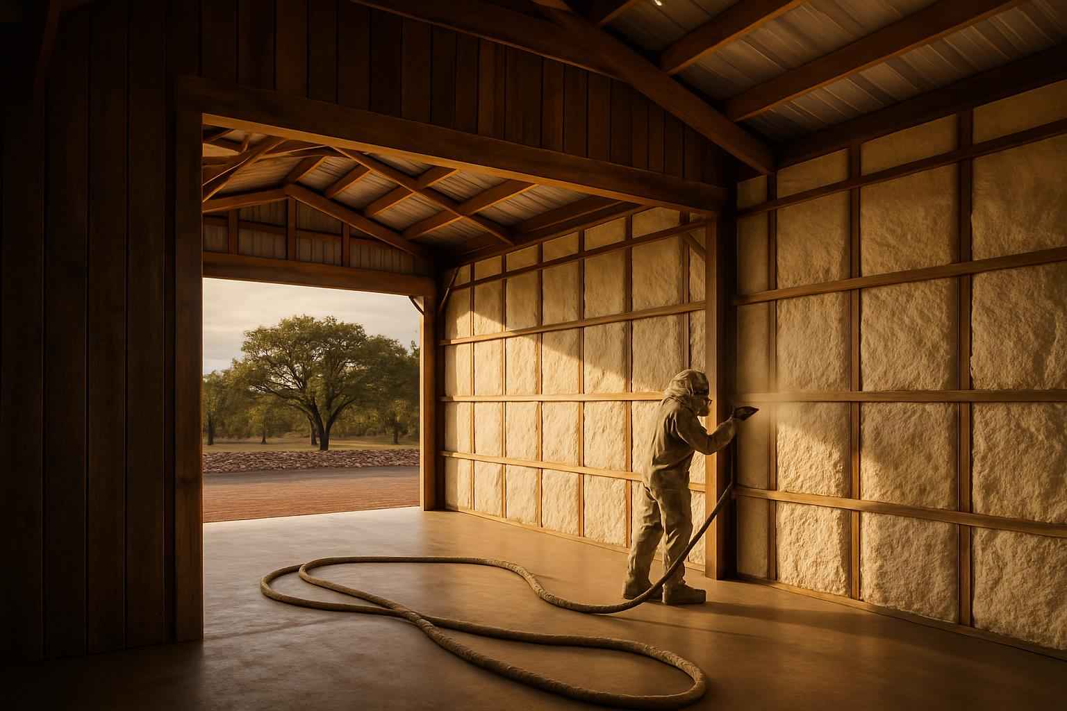 Pole Barn Insulation Retrofit in Harper TX