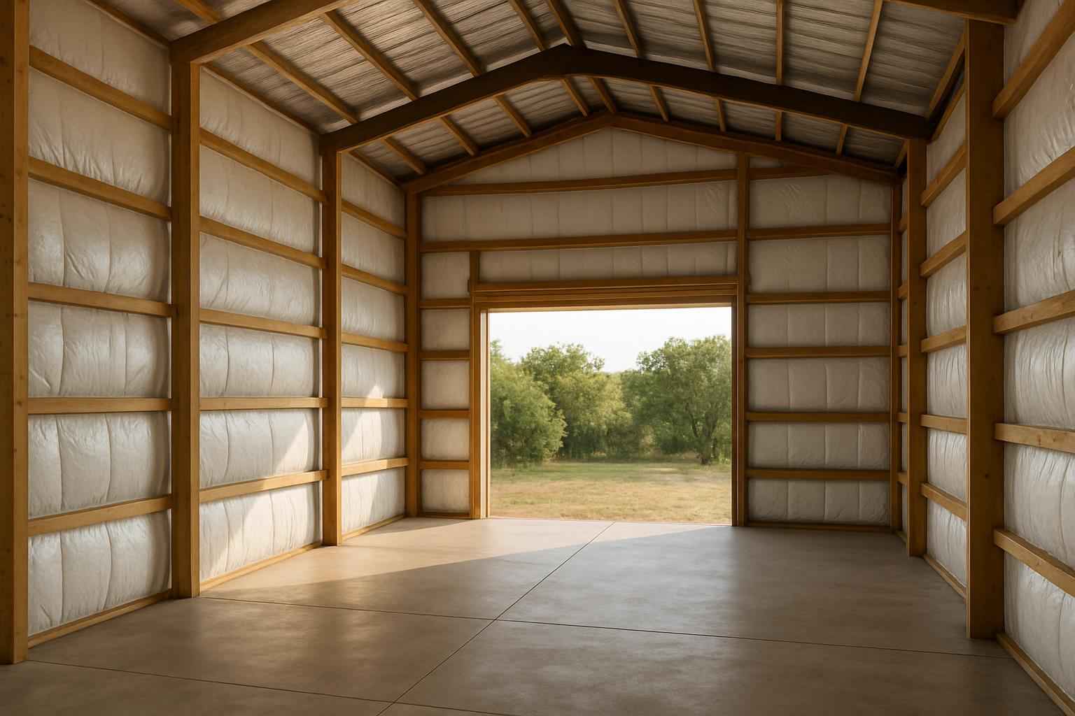 Pole Barn Insulation Retrofit in Waring TX