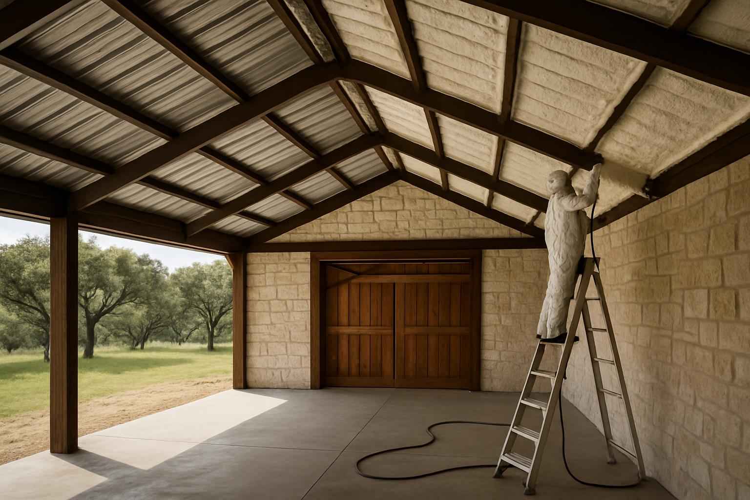 Pole Barn Roof Foam in Blanco TX
