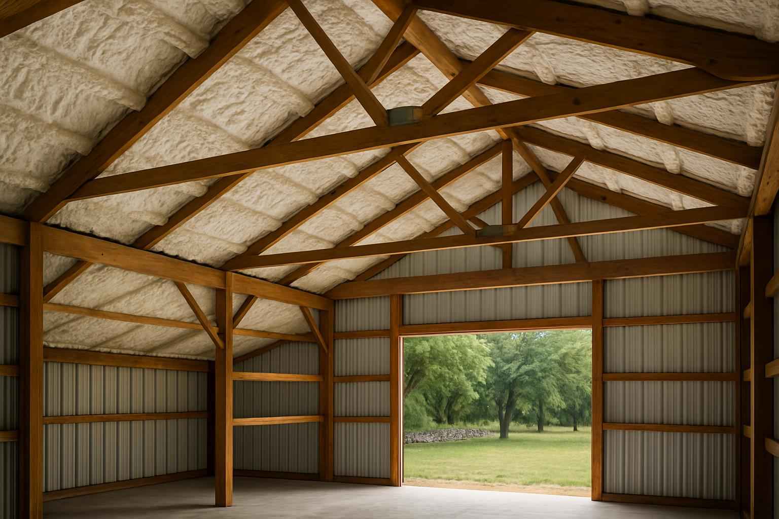 Pole Barn Roof Foam in Center Point TX