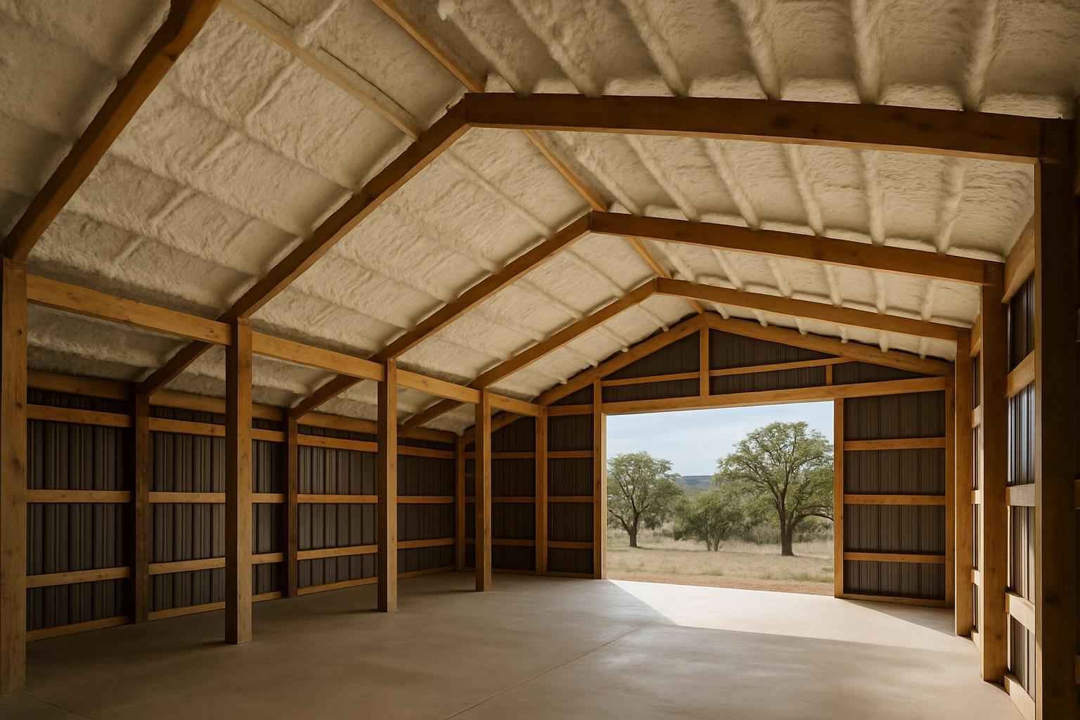 Pole Barn Roof Foam in Doss TX